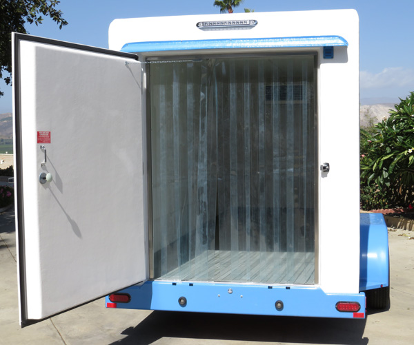 Rear of Mobile Refrigerated Storage Trailer